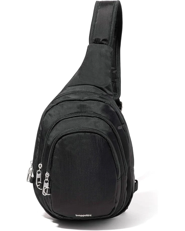 Baggallini Securtex Anti-Theft Triple Zip Sling | Backpacks